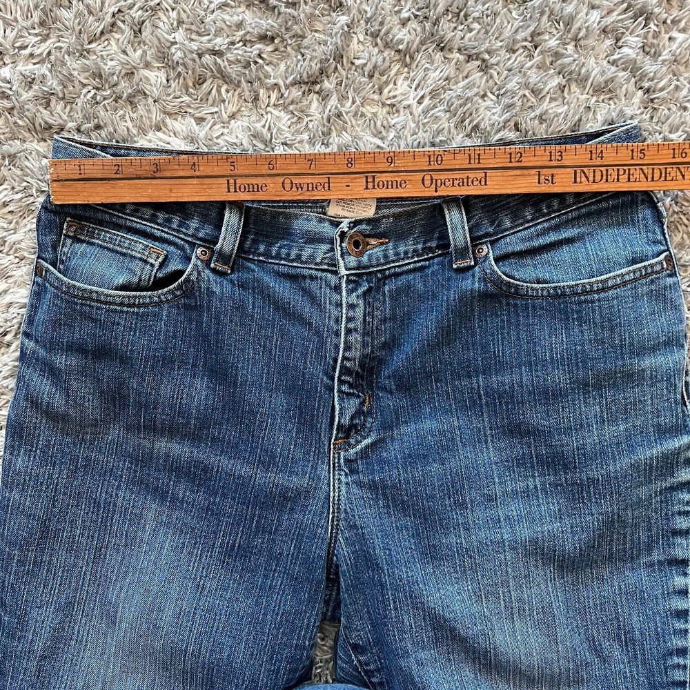 Vintage 80s LL BEAN Jeans Womens 12 Petite Mid Rise Blue Med Wash Cotton - Picture 6 of 9